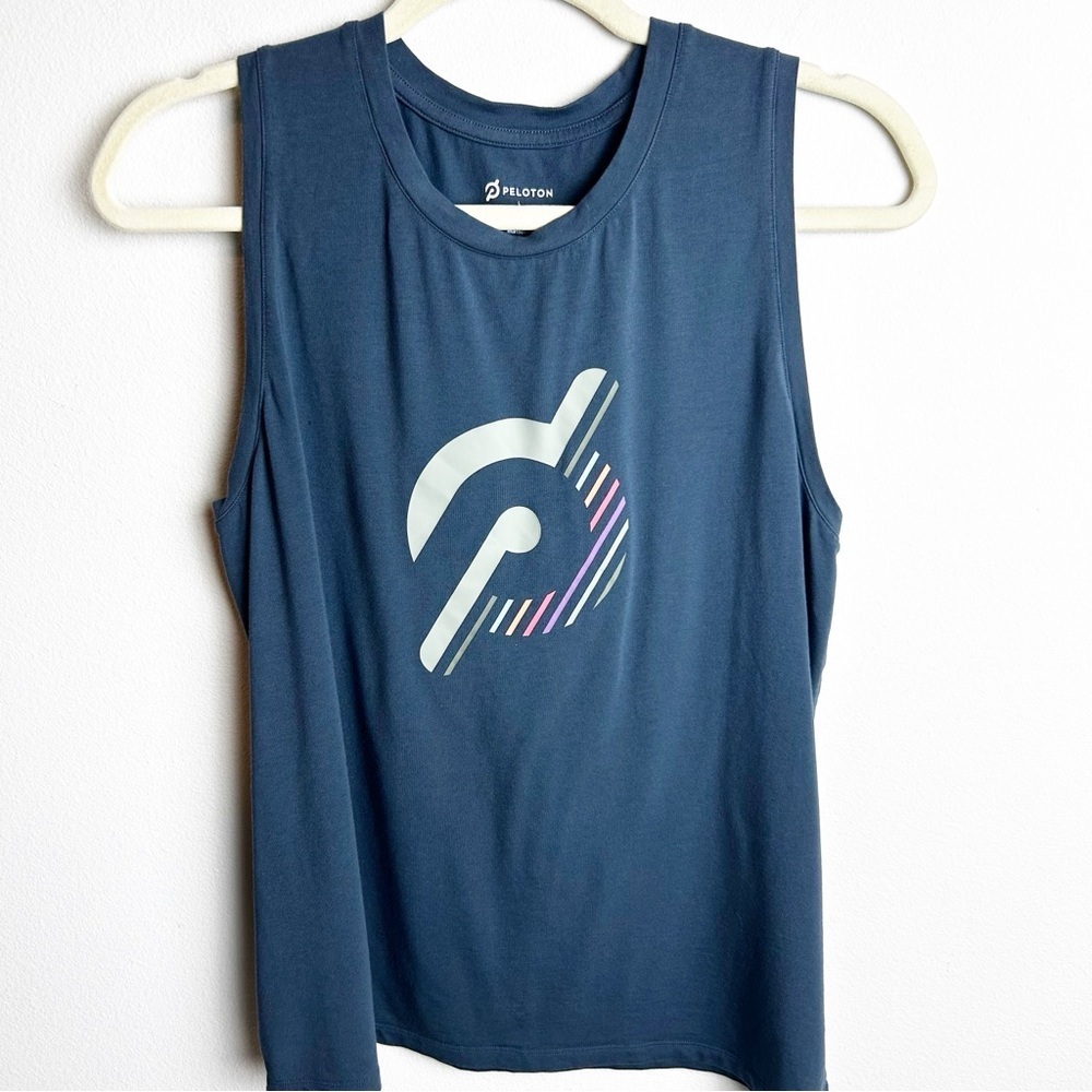 Peloton Women's Level Up racer muscle bike tank supima cotton blend size: L